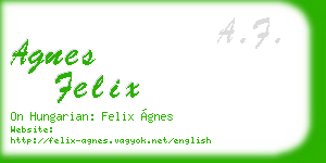 agnes felix business card