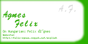 agnes felix business card